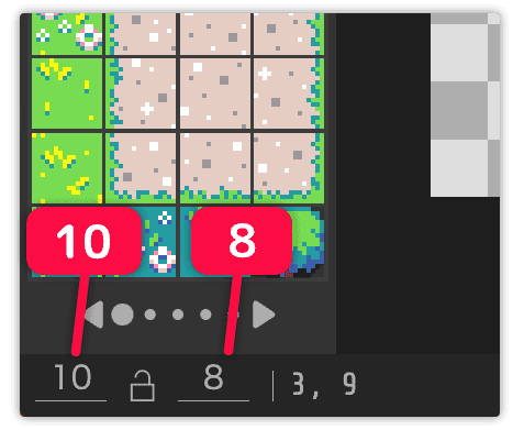 マップサイズを10x8に変更する